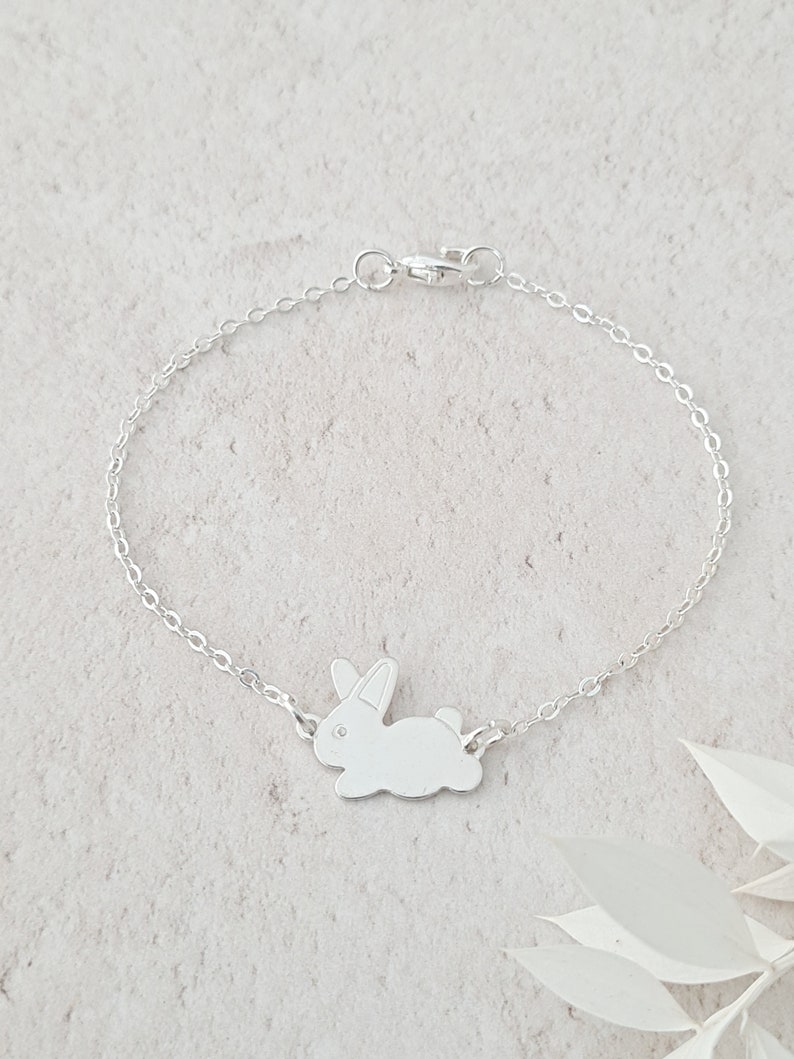 Rabbit Bracelet, Bunny Bracelet, Bridesmaid Gifts, Bridesmaid Bracelet, Bunny Jewellery, Rabbit Jewellery, Children's Bracelet, Easter Bunny image 3