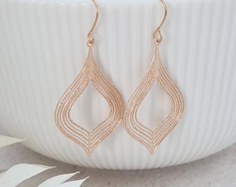 Moroccan Style Earrings, Laser Cut Filigree Earrings, Delicate Statement Earrings, Boho Ear Jewellery, Girl Gifts, Eastern Earrings