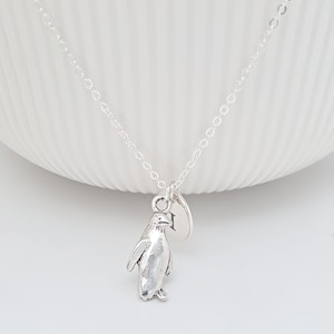 Personalised Penguin Necklace, Penguin Pendant, Bird Jewellery, Nature Jewellery, Bird Lover Gifts, Sea Bird Necklace, Penguin Jewellery
