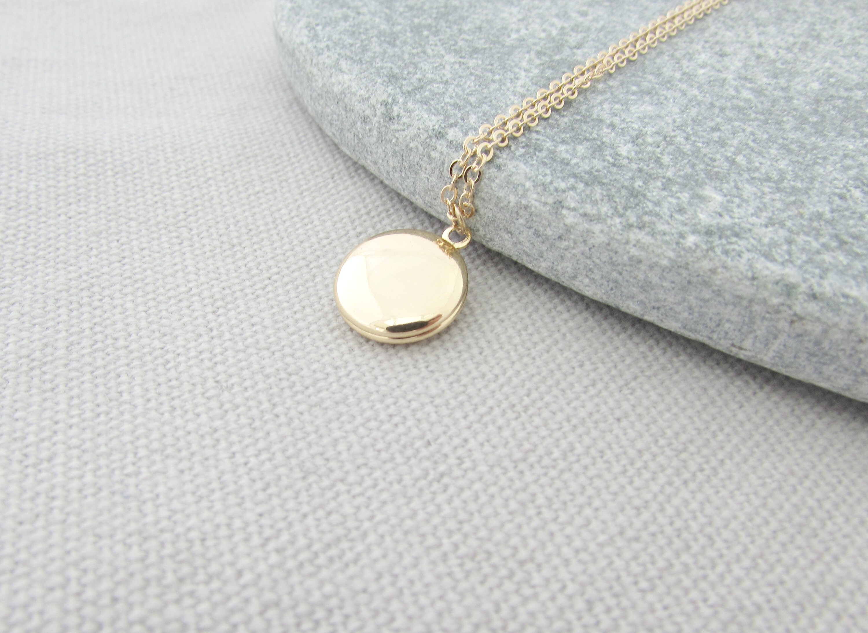 Tiny Locket Necklace Gold Locket Necklace Bridesmaid Etsy UK