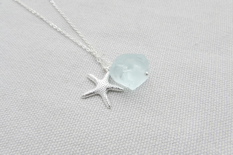Sea Glass Necklace Pendant Starfish - Sea Glass Pendant Sea Glass Necklace Pendant Starfish - Sea Glass Pendant