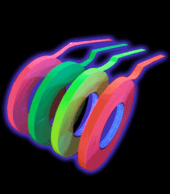 1/4&quot; Gaffers Hula Hoop Grip Tape -  All colors and UV neons to choose from!   UV Reactive glow with Black Light Craft