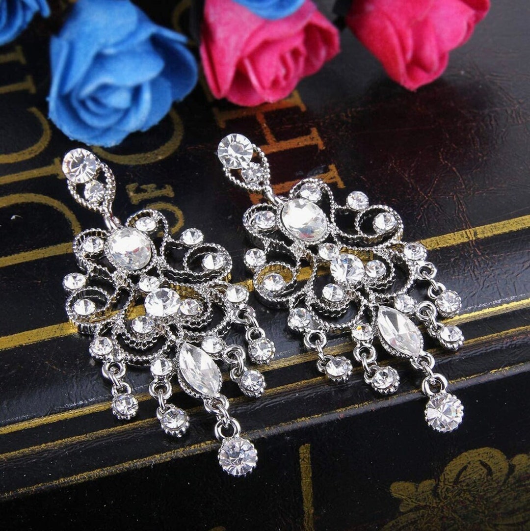 Victorian Gauges Vintage Silver Crystal Wedding Gauges Bridal Etsy