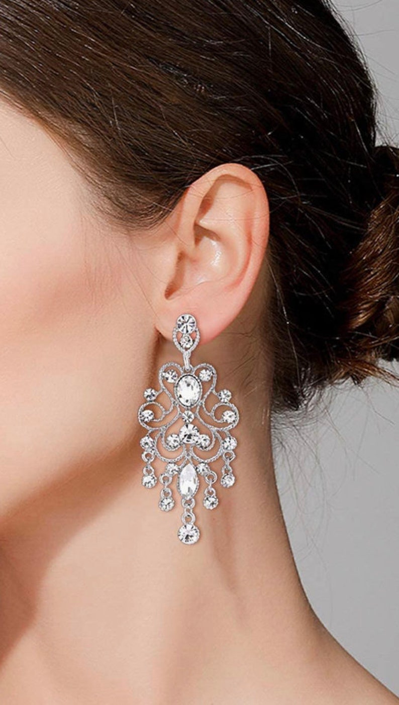 Victorian Gauges Vintage Silver Crystal Wedding Gauges Bridal Etsy