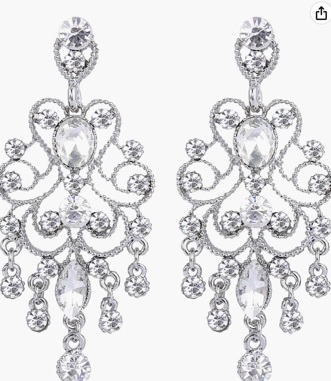 Victorian Gauges Vintage Silver Crystal Wedding Gauges Bridal Etsy