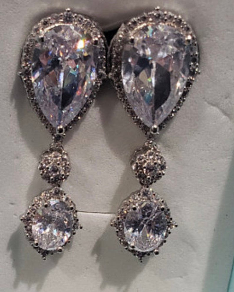 Rhodium Crystal Silver Wedding Gauges Plugs earrings 8g 3mm 6g Etsy