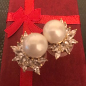 Boucles d'oreilles en argent avec perles Jauges de perles Cadeau de demoiselle d'honneur Bouchons de nacre Jauges de mariage Bouchons de mariage Bijoux de mariage image 3