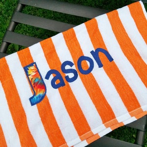 Custom Personalized Beach Towel with  Embroidery/Applique