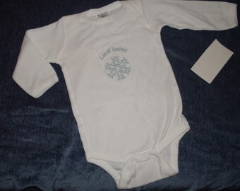 Let it Snow embroidered onesie (6m)