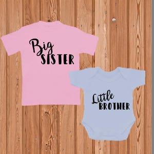 Custom HTV Sibling SHORT SLEEVE Shirt (Big/Little, Brother/Sister)