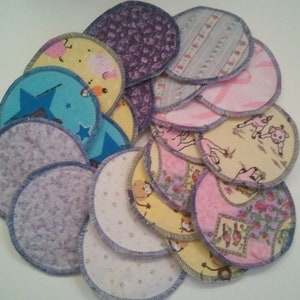 Your choice of 1 pair Cloth Reusable Nursing Pads with PUL backing (for breastfeeding)