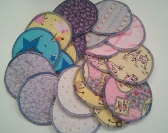 Your choice of 1 pair Cloth Reusable Nursing Pads with PUL backing (for breastfeeding)