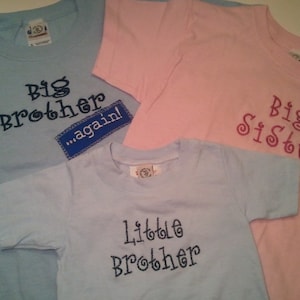 Custom Sibling SHORT SLEEVE Shirt (Big/Little, Brother/Sister)
