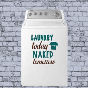 Laundry today or NAKED tomorrow semi-custom DECAL