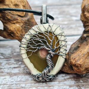 Imperial Jasper Tree of Life Necklace, Yggdrasil Necklace, Wire Wrapped Pendant, Tree Amulet, Viking Necklace