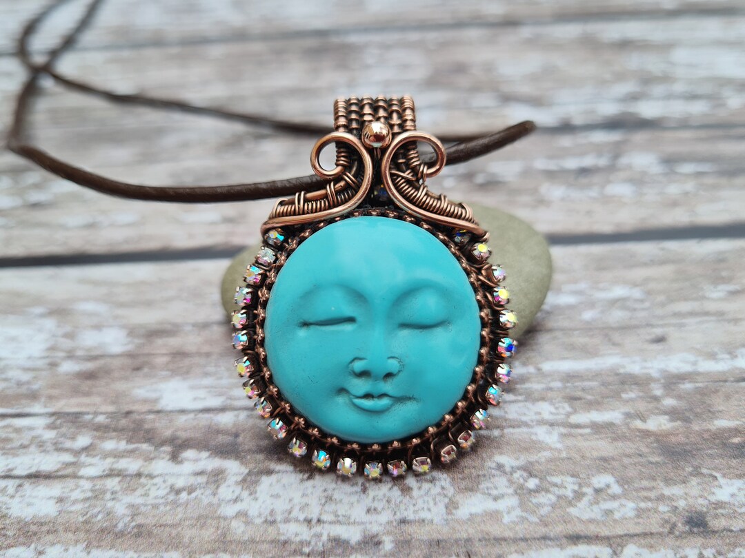 Crystal Goddess Pendant, Celestial Jewellery, Selene Goddess, Wire
