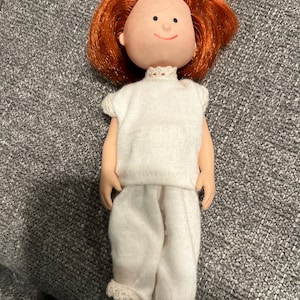 Eden Madeline  Doll Poseable Toy Eden 8&quot; Vintage in White Pajamas