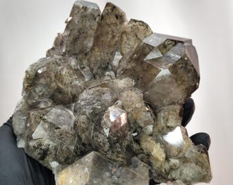 Museum Quality Garden Quartz Druse from Brazil 1525gr Tiny Ecosystem in Crystal Cluster AAA Grade