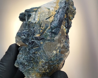 Seltener Riesen Rauchiger Citrin mit Indigolith & Wassermelonen Turmalin - Minas Gerais, Brasilianisches Meisterstück!