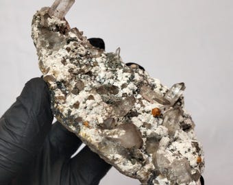 AAA Rauchquarz mit Spessartin Granat - Fujian Treasure !