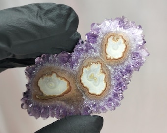 27g seltene Amethyst Scheibe aus Uruguay - das Purpur der Natur!