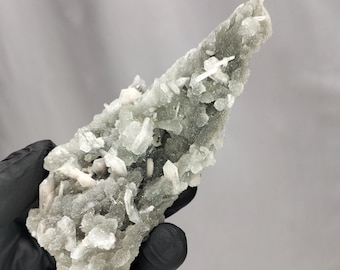 Seltener Chalcedon mit Stilbit mit 96gr – Indiens verträumtes Duo