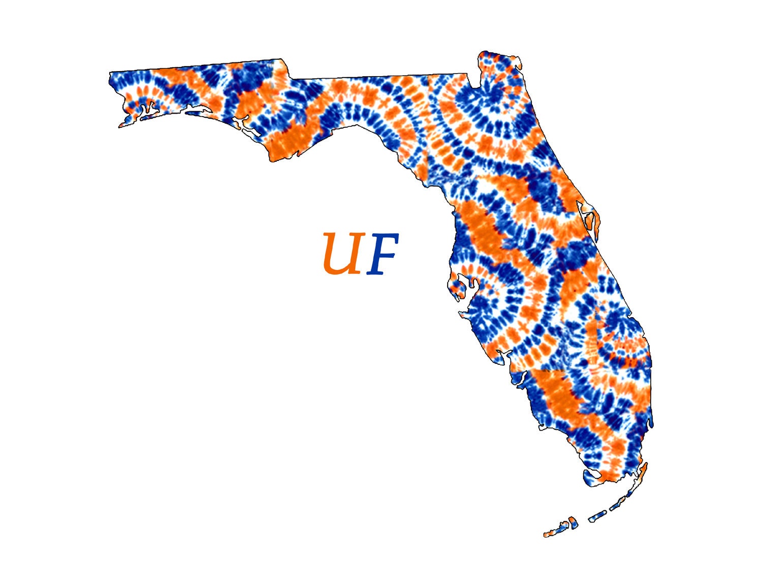 Painting Watercolor University of Florida State Map and Daisies by the