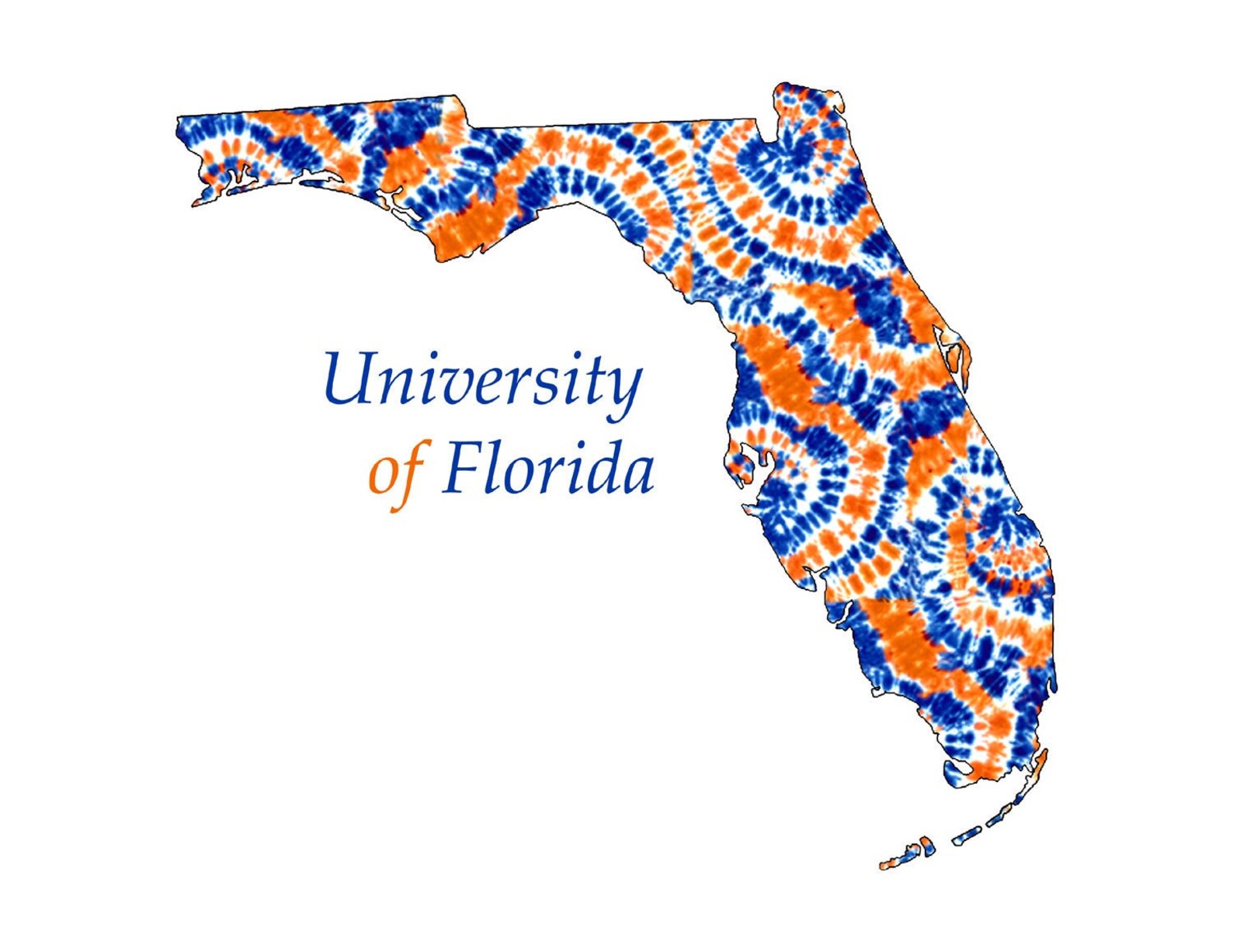 University of Florida State Map and Daisies by the Sea Beach Etsy