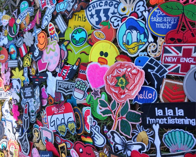 IRON Bundle of 1000/500/200/150/100/75/50/25/10 Randomly Pick Mystery Iron on Patches Surprise Variety Brand New Quality Free USA Shipping image 6