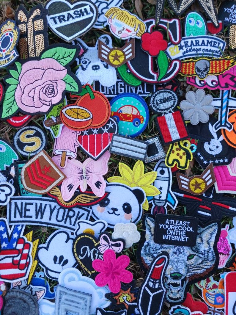 IRON Bundle of 1000/500/200/150/100/75/50/25/10 Randomly Pick Mystery Iron on Patches Surprise Variety Brand New Quality Free USA Shipping image 8