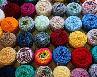 10 Bulk Yarn Cakes By The Pound Mystery Yarn Skein Destash! 3oz Each Huge Assort. Free shipping!