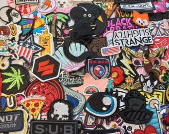 SEW Bundle of 200/100/50/25/10 Randomly Picked Mystery Sew on Patches Surprise Grab Bag Free USA Shipping  Huge Patch variety!