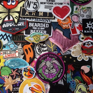 MIXED SEW on and IRON 10/25/50/75/100/150/200/500/1000 patches, randomly selected lot. Mystery grab bag, surprise assortment of appliques image 10