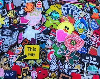 IRON Bundle of 300 Randomly Picked Mystery  Iron on Patches Surprise Grab Bag Brand New High Quality Free USA Shipping  Huge Patch Lot! Sale