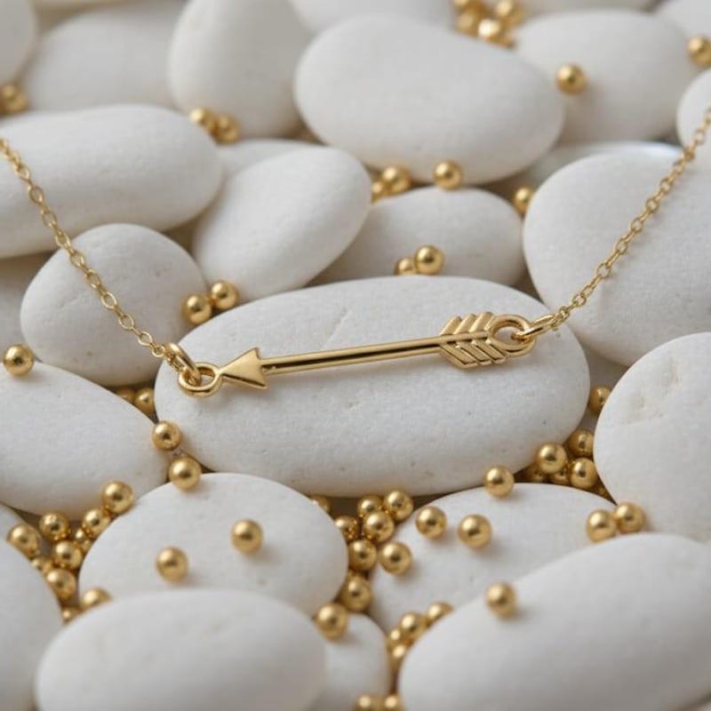 Gold Arrow Necklace - Etsy