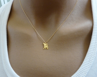 Bambi necklace, Bambi little deer Gold Filled necklace, Delicate necklace, Christmas gift, Baby deer necklace, Minimalist