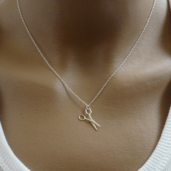 Scissors necklace, Hair dresser, Hair stylist, Sewing necklace, Lesbian necklace, Crafty jewelry