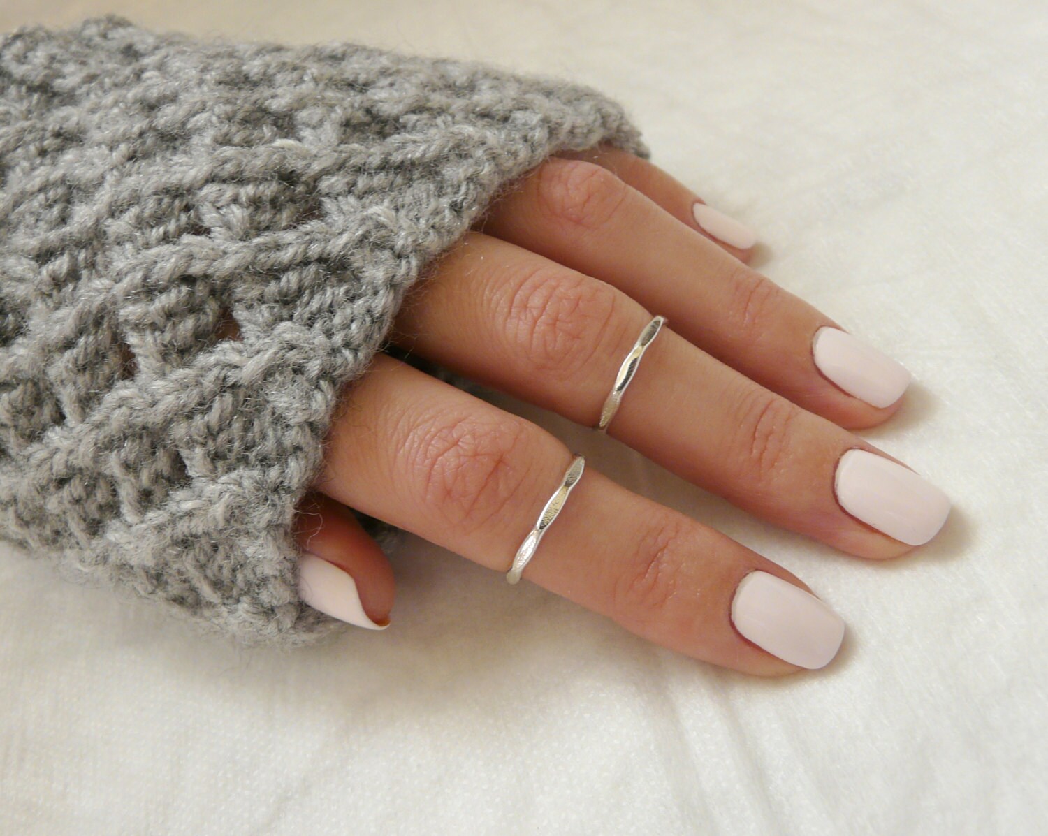 Sterling Silver Knuckle Rings, Stacking Rings,2 Knuckle Ring, Silver ...