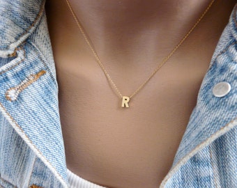 Initial necklace, Letter necklace, A-Z Personalized jewelry, Dainty initial necklace, Initial jewelry, Initial pendant, Bridesmaid necklace
