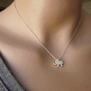 Tiny elephant  necklace, Sterling silver necklace, Delicate necklace, Simple Tiny necklace, Baby elephant necklace, Minimalist