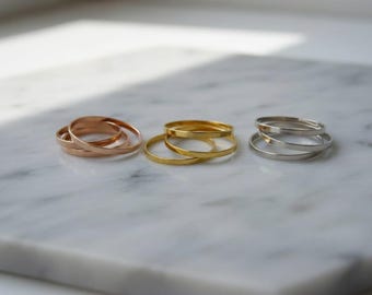 Knuckle Rings Set, Gold Silver Rose Gold Rings, Midi Rings, Stackable Rings, Layering Rings, Dainty Boho Jewelry, Gift for Her