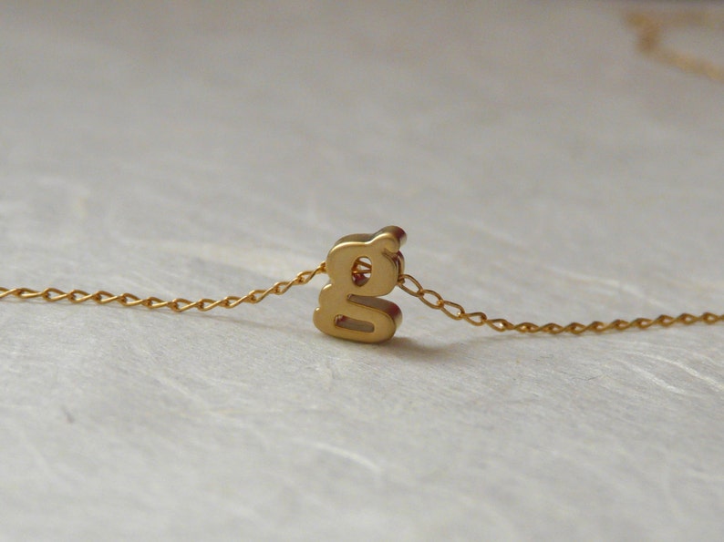 Initial pendant Tiny lowercase Initial Necklace Gold Letter Personalized Initial necklace Bridesmaid gift Initial jewelry