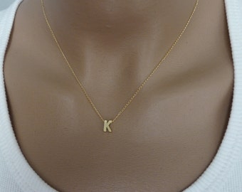 Initial necklace, Dainty initial necklace, Initial jewelry, Initial pendant, Bridesmaid necklace, Personalized jewelry