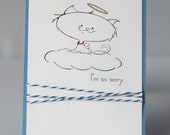 Loss of Cat Pet Sympathy Hand Made Card, Sorry for Your Loss Pet Note Card, Loss of Furry Friend