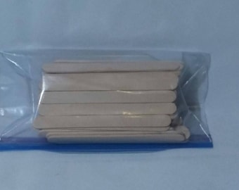 100 Piece Wooden Popsicle Sticks Natural