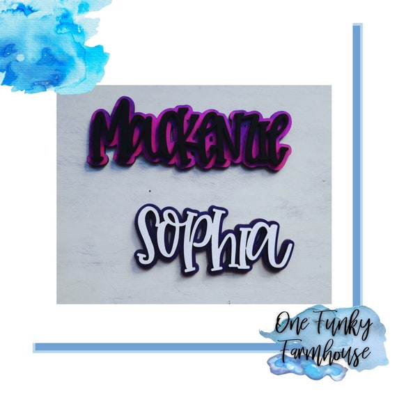 personalized wood name letters print bubble font maple laser etsy canada