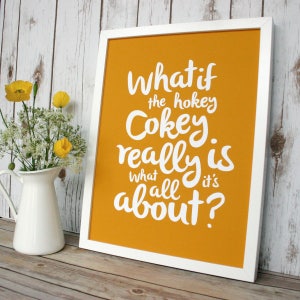 Hokey Cokey Typography Wall Print