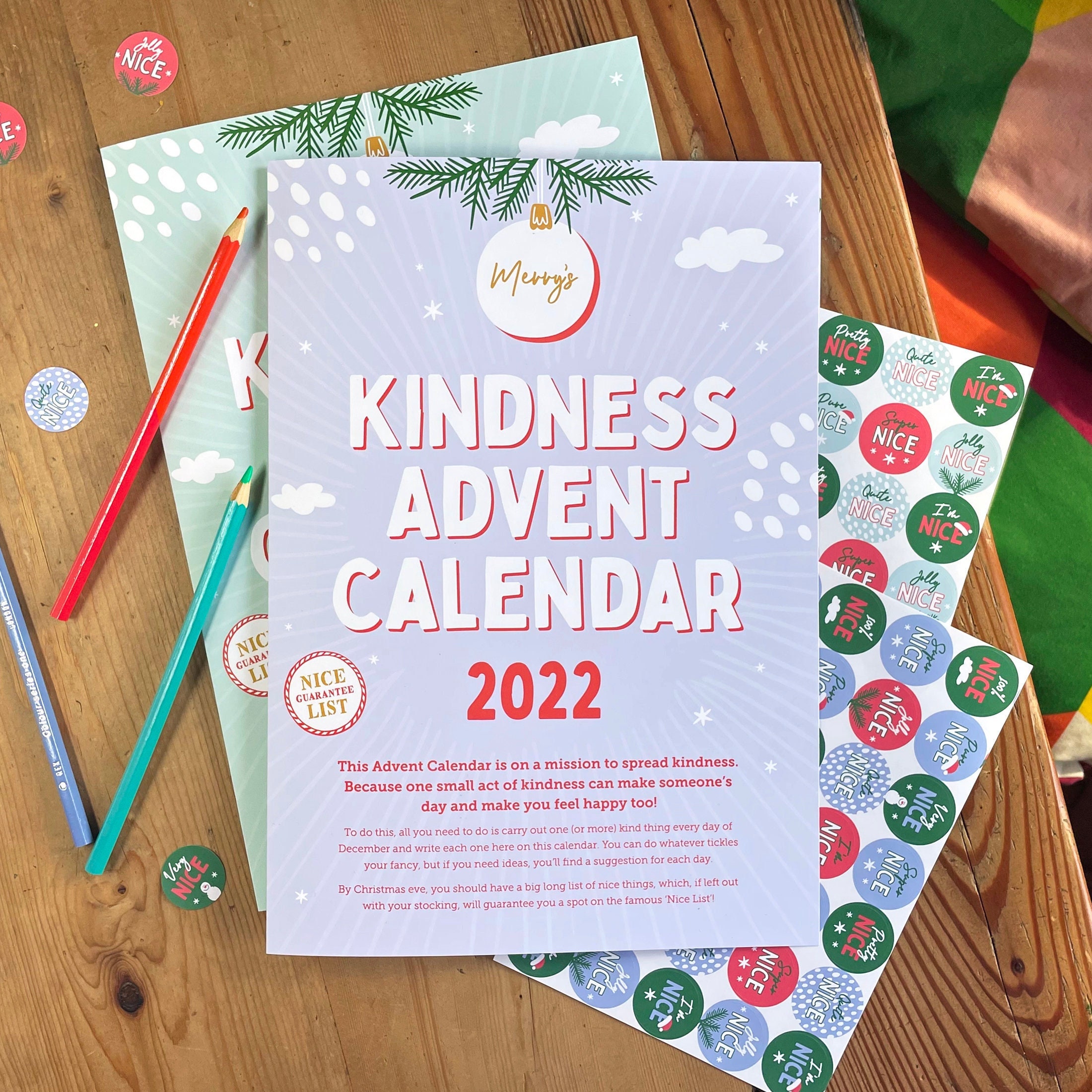 Kindness Advent Calendar for Kids Etsy UK