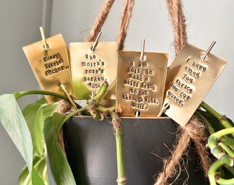 Schitt's Creek Gift Set, I HAVE asked you THRICE now, plant stake, plant marker, funny plant lover gift, housewarming gift