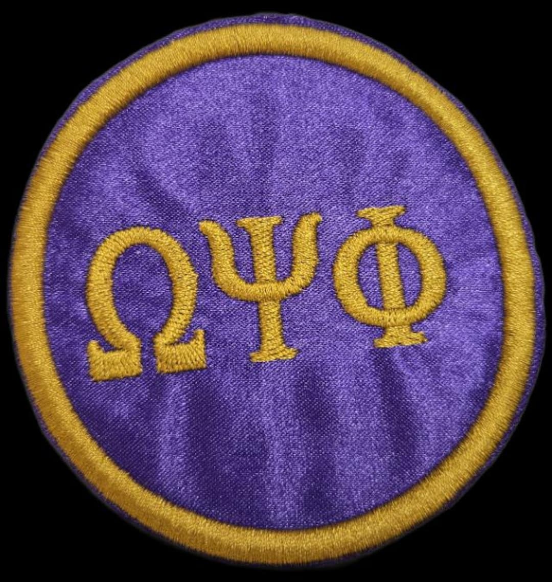 Greek Patch Omega Psi Phi/greek Letter PATCH 3